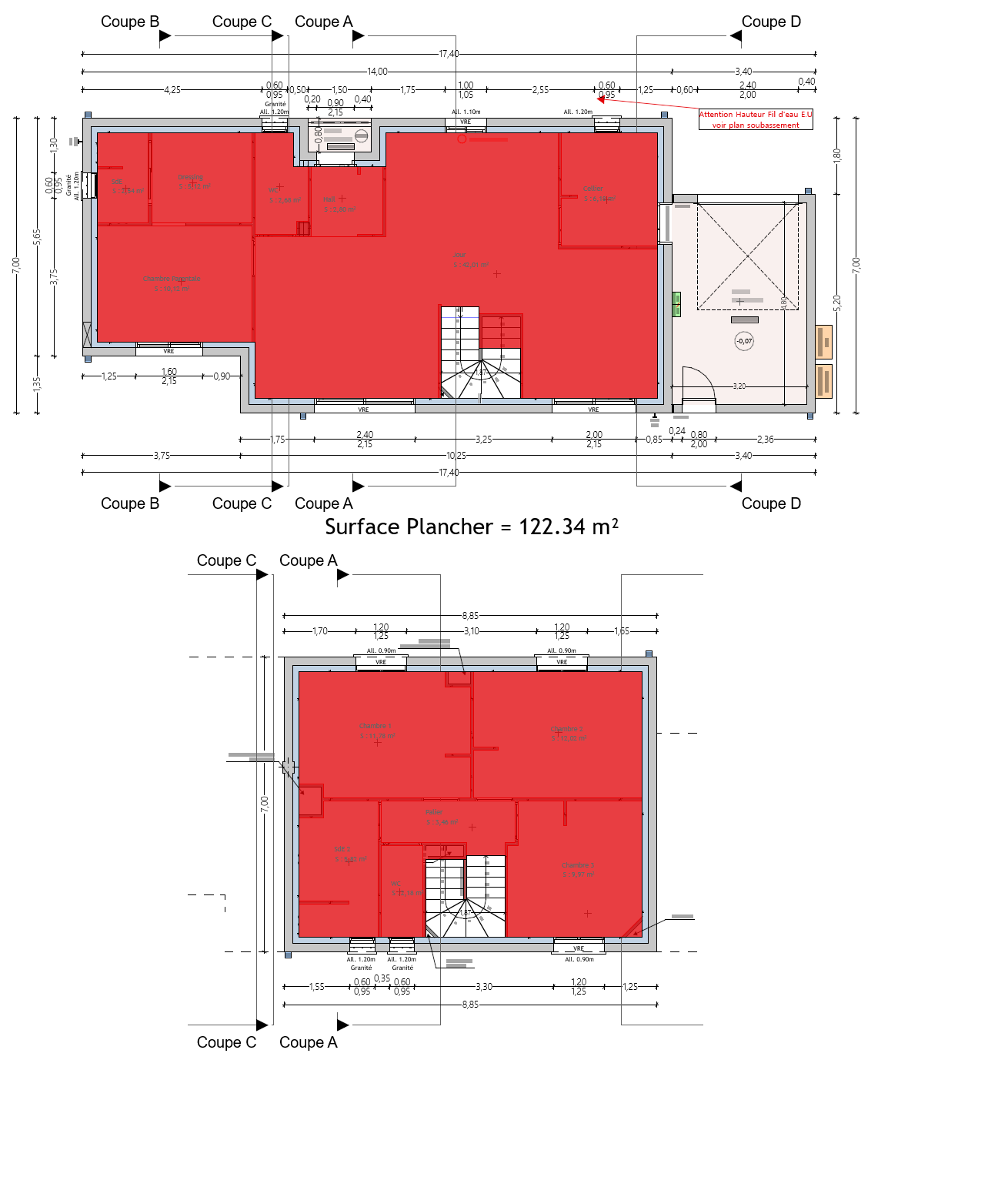 Surface Plancher ETG