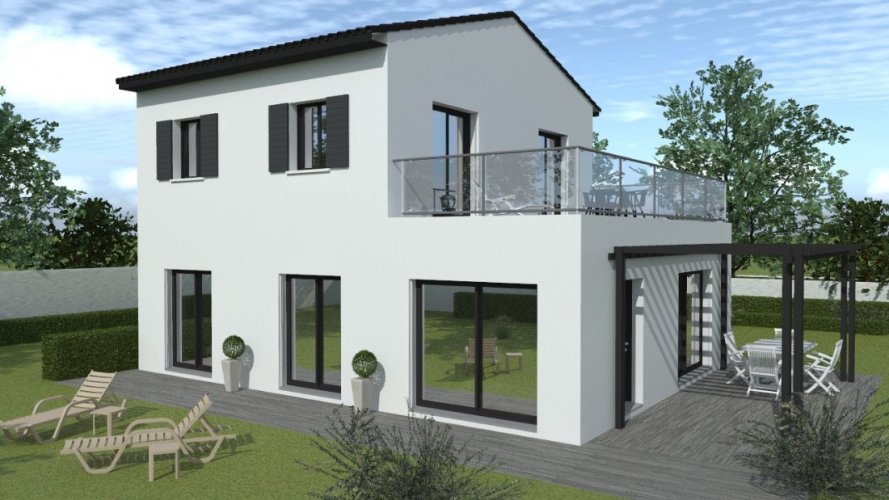 Maison contemporaine à étage de 121m² avec 4 chambres