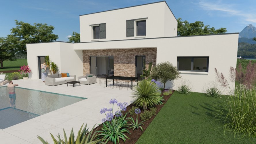 Maison contemporaine 158m² à étage