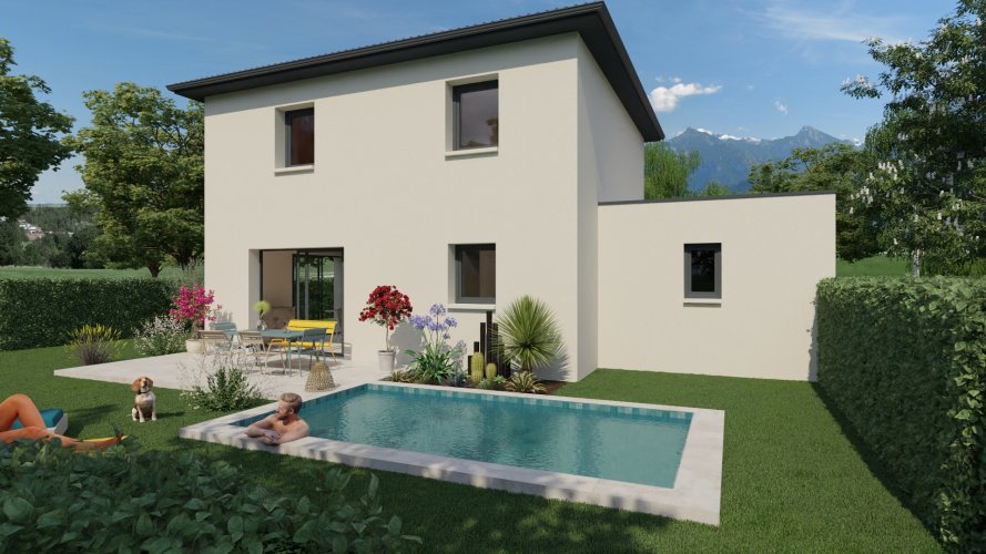 Maison à étage 90 m² avec 3 chambres et garage