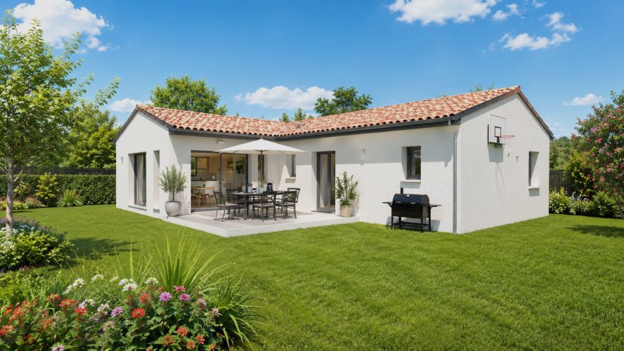 Maison contemporaine familiale avec suite parentale et terrasse