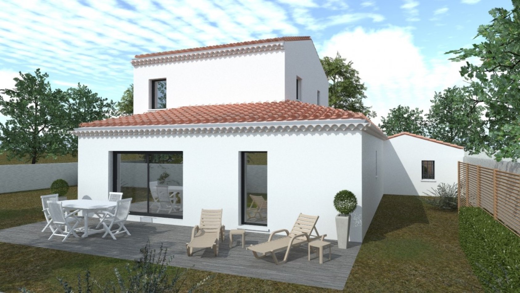 Maison Contemporaine De 114m A Etage Avec 4 Chambres Et Garage
