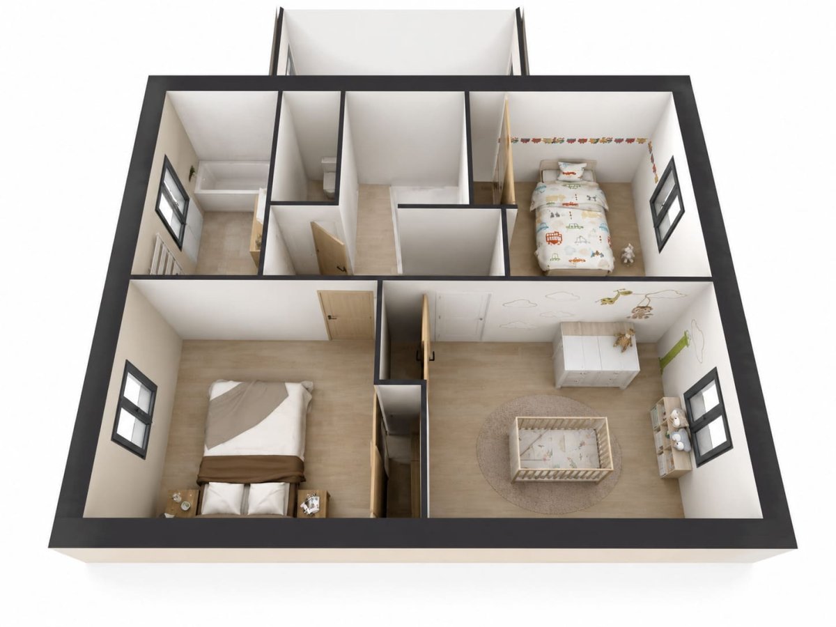 Maison traditionnelle à étage de 85 m²