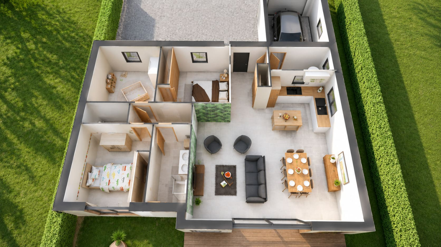Maison moderne 90 m² plain-pied