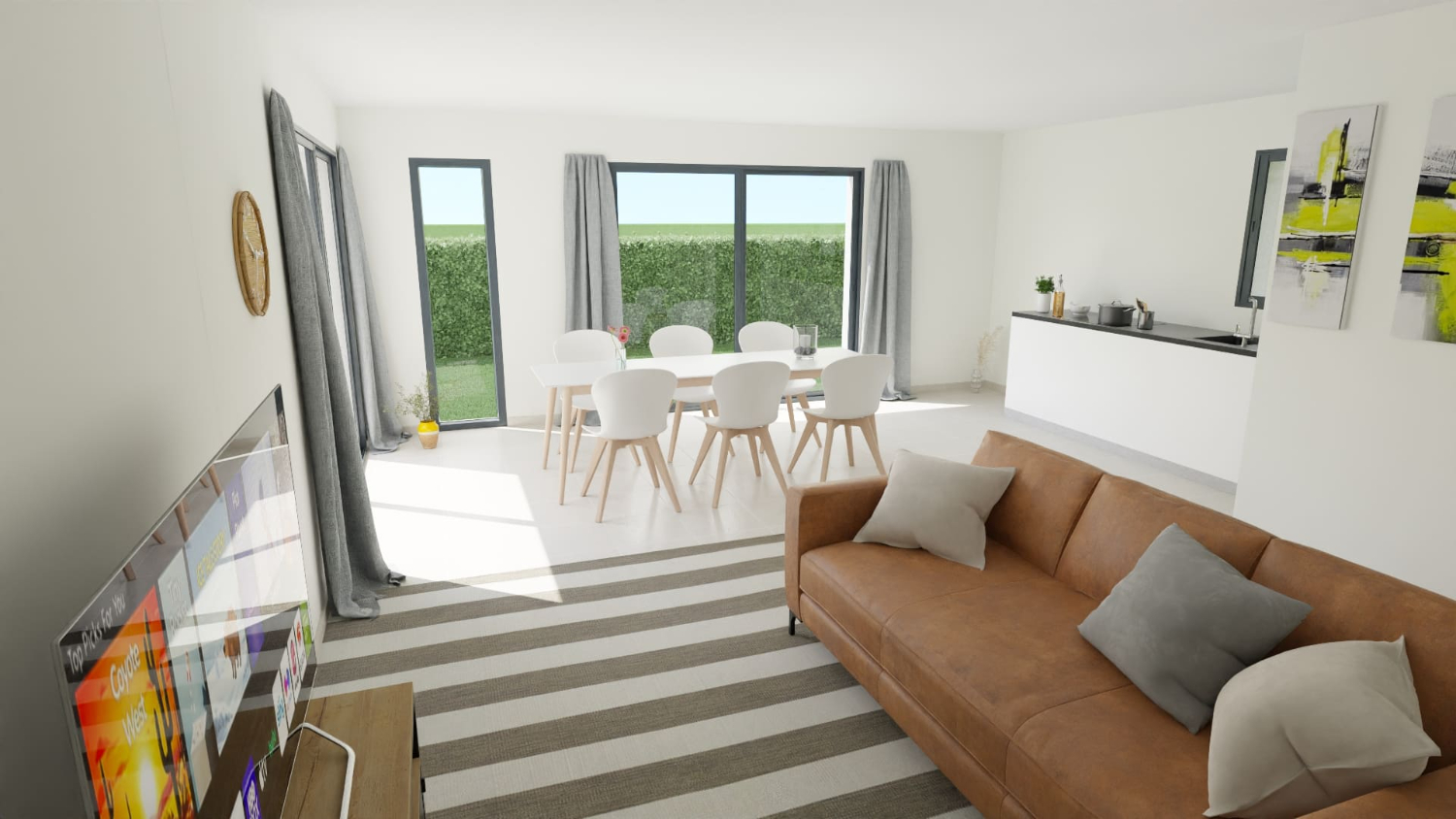 Maison contemporaine familiale avec suite parentale et terrasse