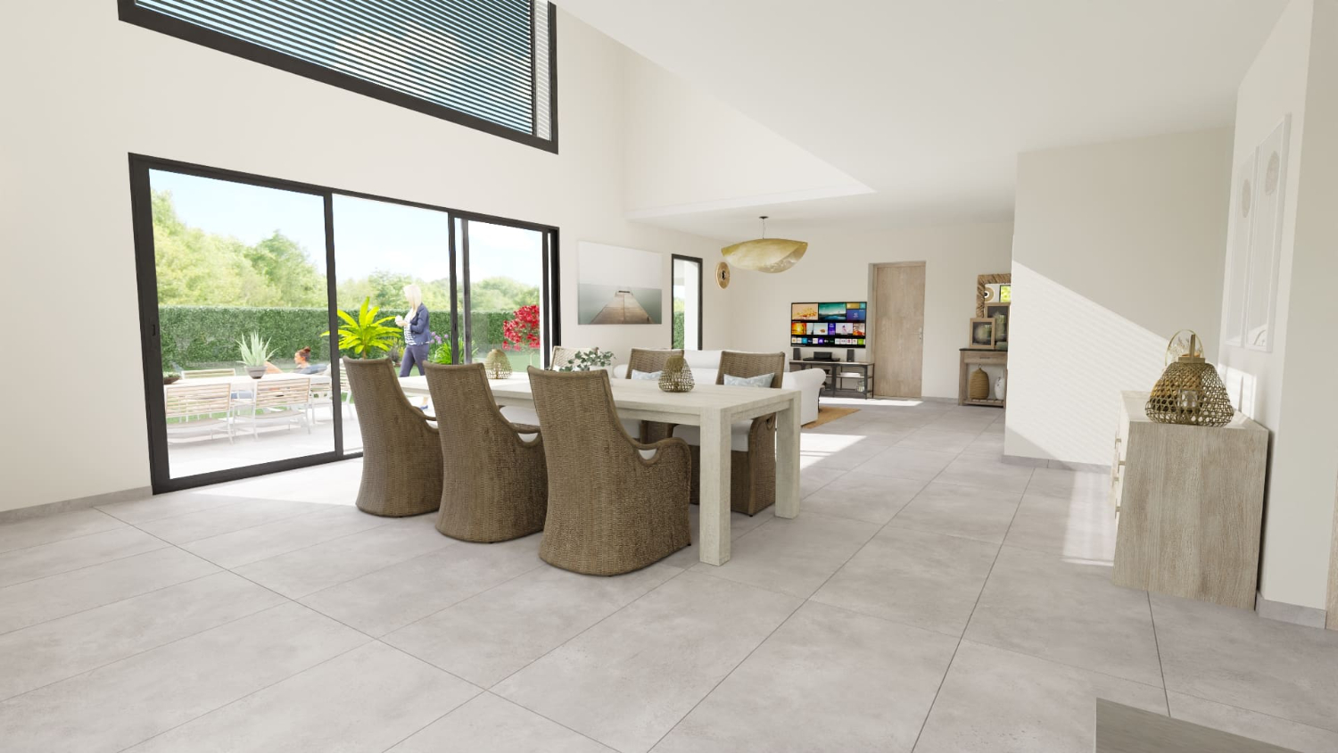 Maison contemporaine à étage avec suite parentale et patio couvert