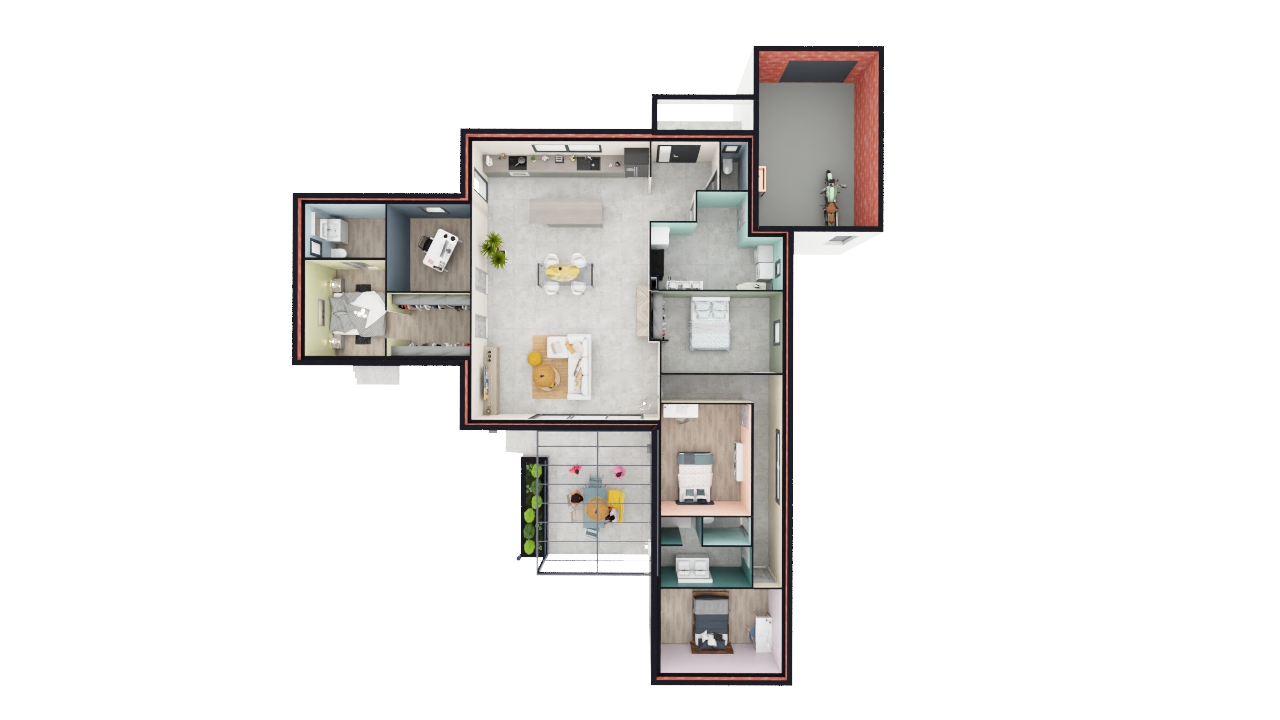 Maison contemporaine avec terrasse panoramique