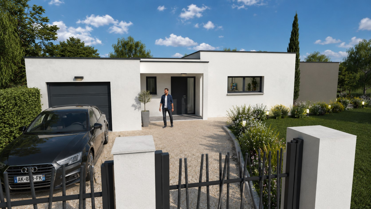 Maison contemporaine avec terrasse panoramique