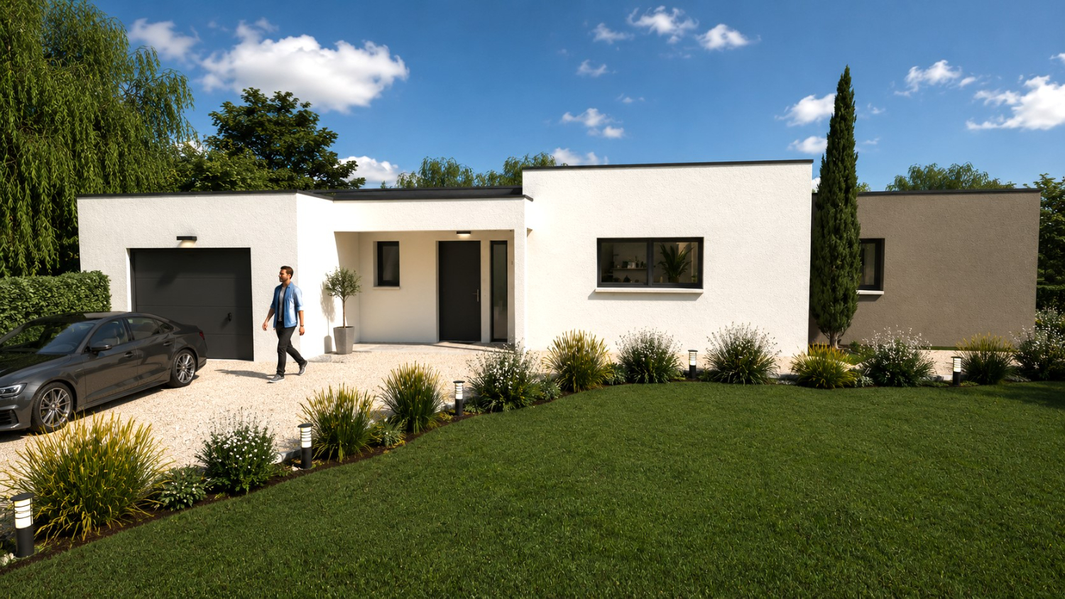Maison contemporaine avec terrasse panoramique