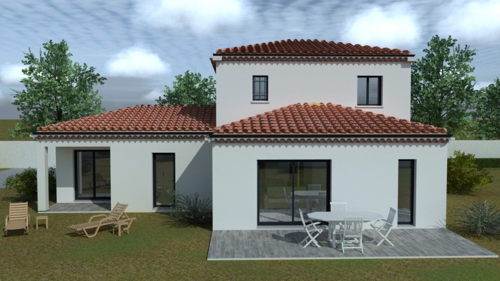 Maison Traditionnelle De 130m A Etage 3 Chambres Et Un Bureau