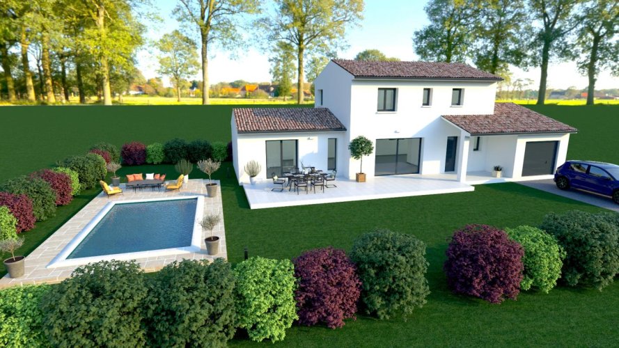Lavilledieu:  maison de 128 m² sur  terrain de 700 m²