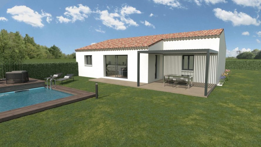 Maison de Plain-Pied + Terrain à Grillon