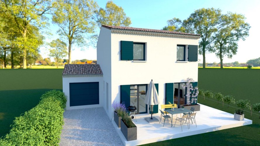 Maison étage 3 chambres + Terrain à Cruas