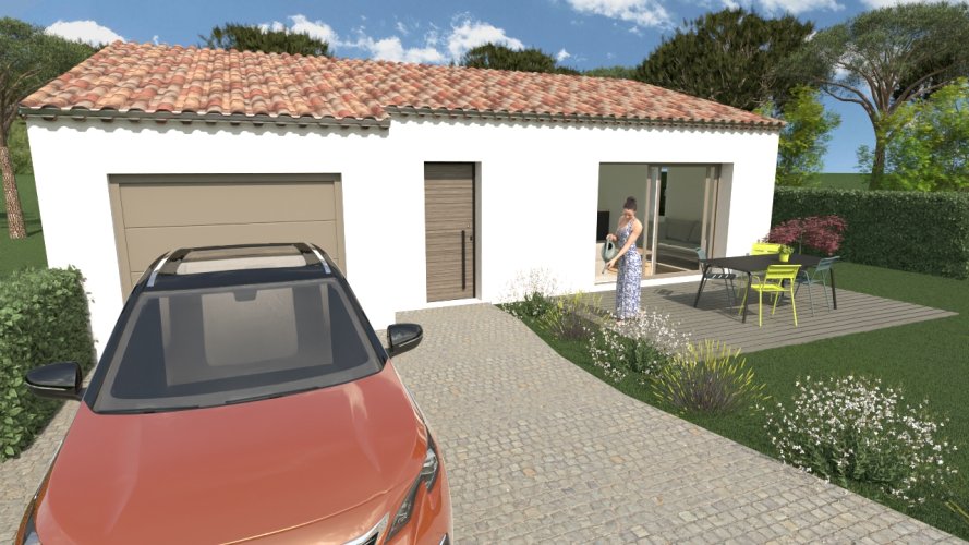  Maison neuve à construire – 2 chambres + garage – Chamaret (26230)