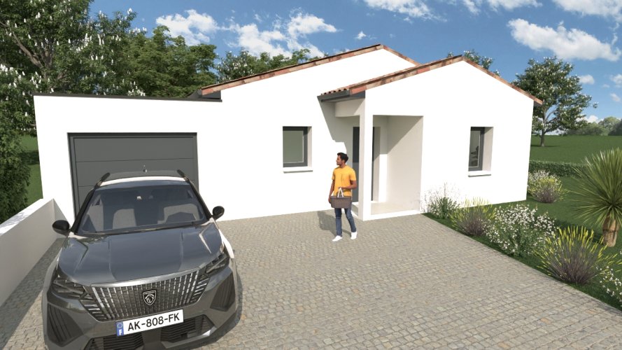 À vendre – Maison contemporaine de plain-pied 3 chambres à Saint-Marcel-lès-Sauzet (26740)