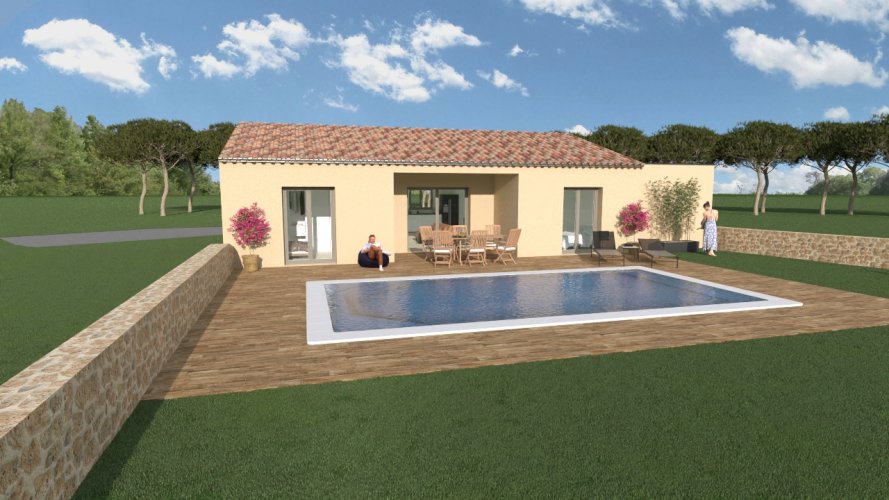  À Vendre : Maison + terrain - plain pied - 3 chambres-100m²– La Touche (Drôme) 