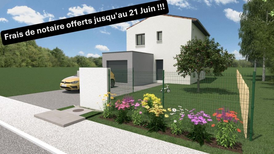 VALENCE: Maison 3 chambres + terrain de 280 m²