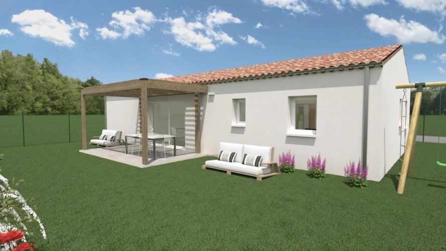 St GERVAIS Sur ROUBION : Maison de  83 m²- 3 chambres + garage + terrasse+ terrain de 400m²