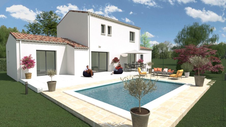 A VENDRE ROQUEMAURE : Villa 4 chambres avec terrain de 550 m²