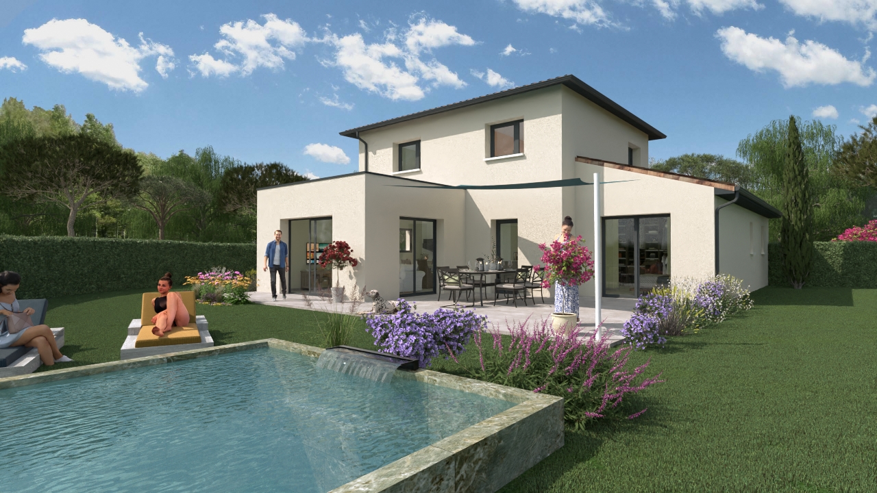 À vendre : Maison neuve contemporaine 120 m² – 4 chambres – Terrain 800 m² – Cruas (07350)