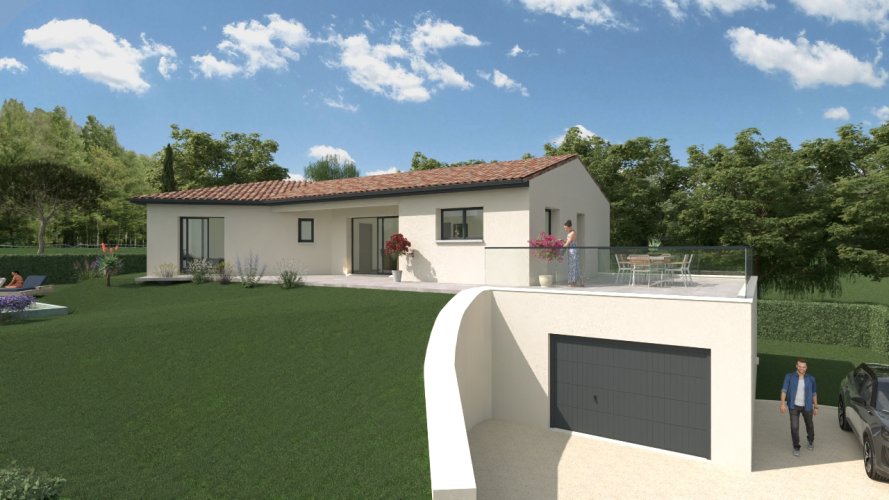 À vendre : Maison contemporaine 115 m² avec terrasse panoramique et grand garage – Saint-Montan (Ardèche)