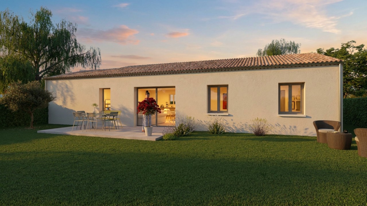 À vendre : Piolenc, dans le Vaucluse, Maison de Plain-Pied + Garage 3 chambres