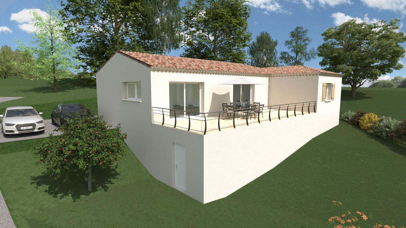 ROCHEMAURE : projet hors Lotissement avec vue dominante