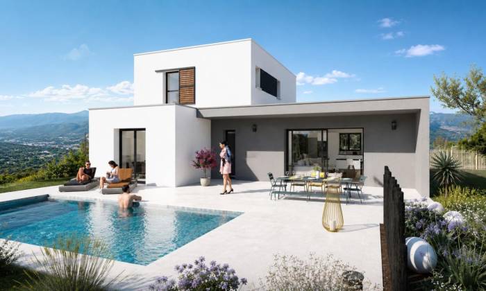 À vendre – Maison contemporaine 108 m² - 3 chambres - Vue exceptionnelle à Saint-Péray (Ardèche)