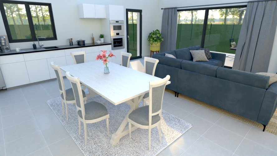 Pierrelatte:  Villa de 85 m² habitables + garage + terrasse  + 500 m² de terrain