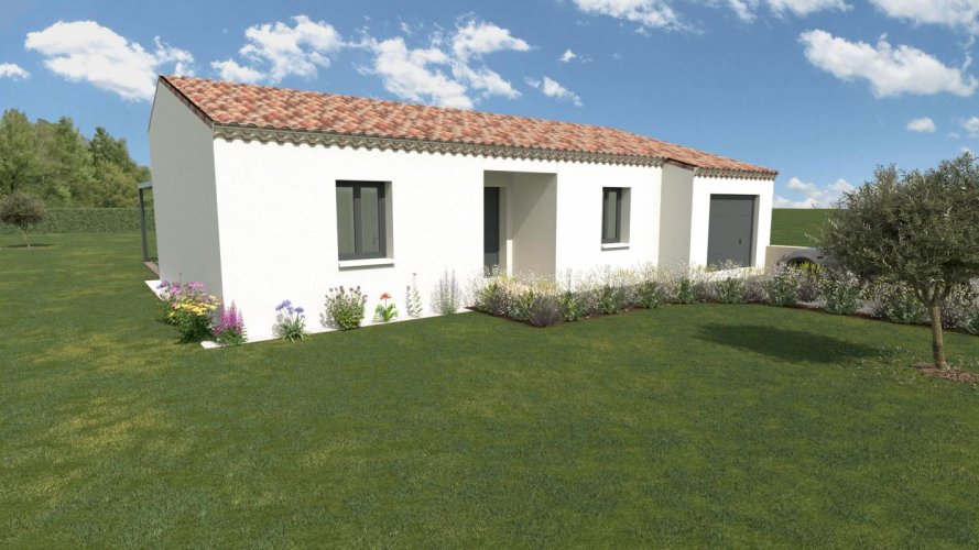 Maison de Plain-Pied + Terrain à Grillon