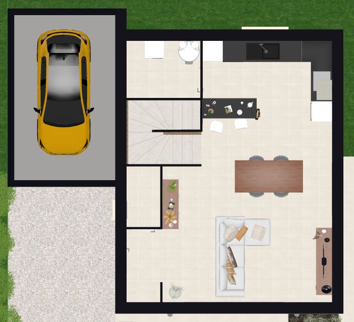 Maison étage 3 chambres + Terrain à Cruas