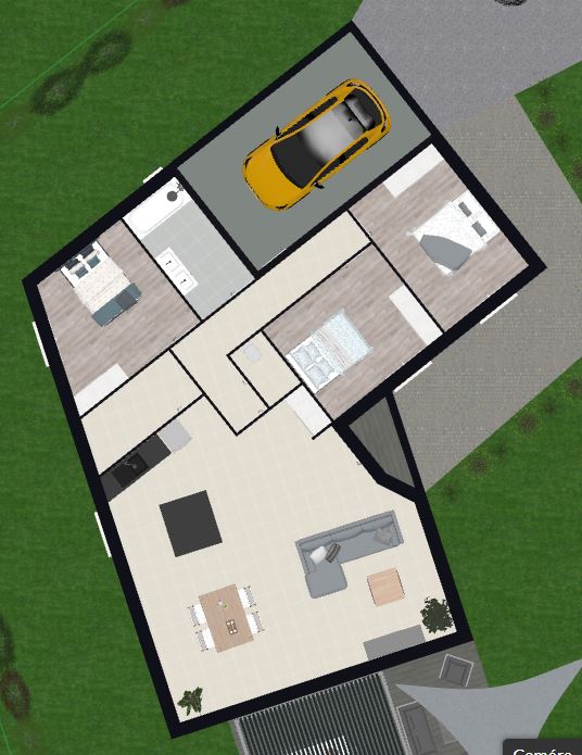 Maison Plain-Pied en V + Terrain CHAROLS (26450)