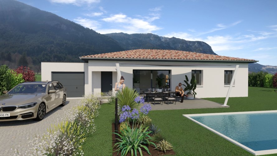 À Vendre : Villa Contemporaine de Plain-Pied – 4 Chambres – Pierrelatte (26700)