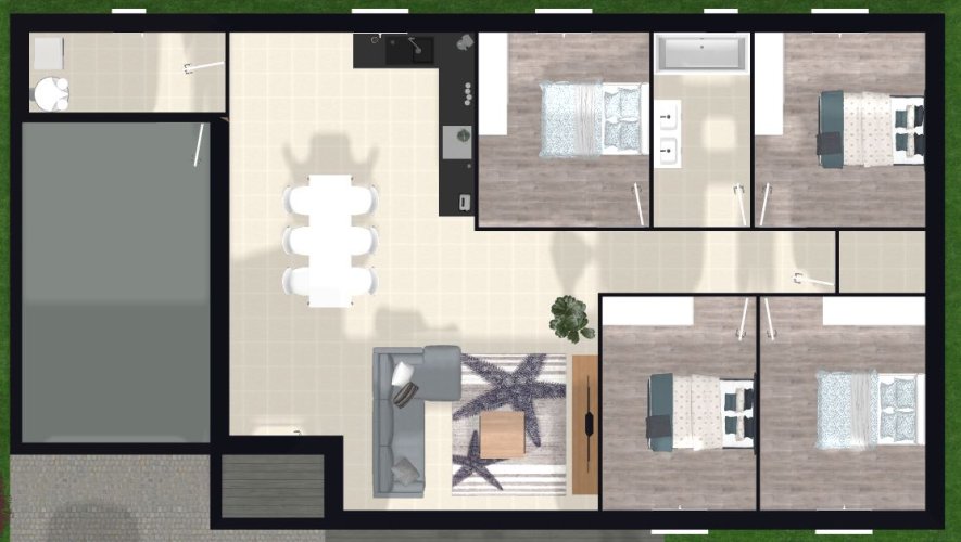 À Vendre : Villa Contemporaine de Plain-Pied – 4 Chambres – Pierrelatte (26700)