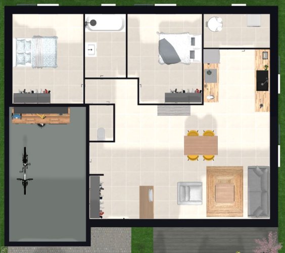  Maison neuve à construire – 2 chambres + garage – Chamaret (26230)