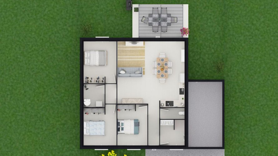 Maison plain-pied, 3 chambres à PIERRELATTE-Plusieurs terrains disponibles !