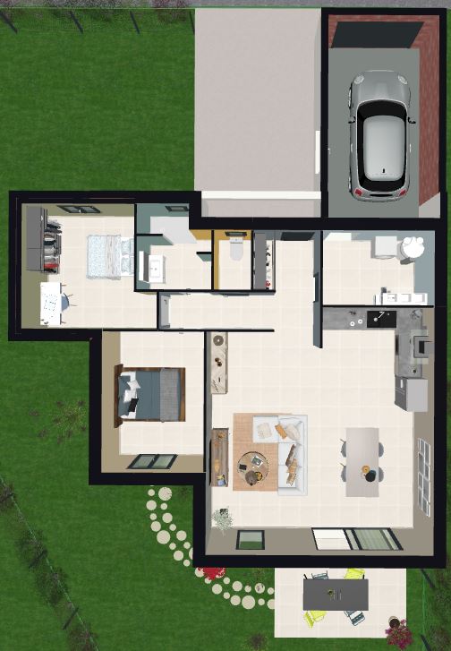  Maison neuve contemporaine – Plain-Pied - 2 chambres – Quartier Maubec, Montélimar