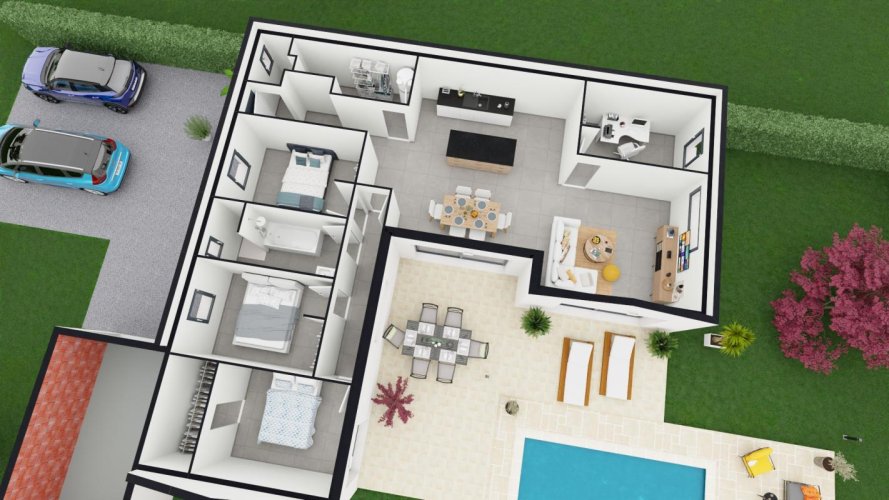 À vendre : Malataverne (26780) : Maison Plain-Pied 4 chambres & Garage