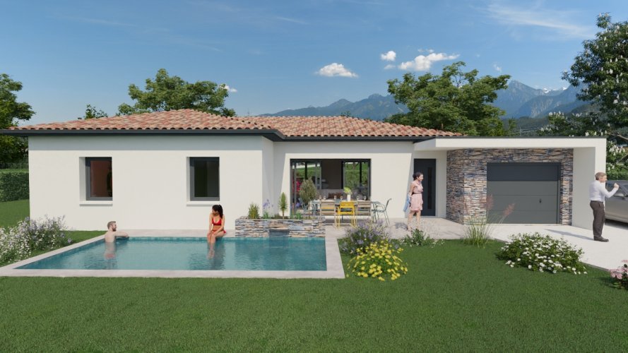 À vendre : Maison contemporaine neuve de Plain-Pied – Pont-de-l'Isère (26600)