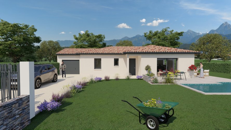 À vendre : EURRE (26400) dans la Drôme, Maison neuve – Plain-pied moderne 3 chambres