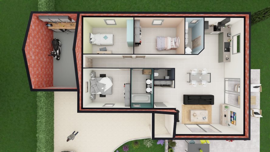 À vendre : EURRE (26400) dans la Drôme, Maison neuve – Plain-pied moderne 3 chambres