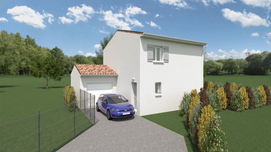 PROJET LORIOL :  Maison 3 chambres+ garage+ terrasse+ terrain 350 m²