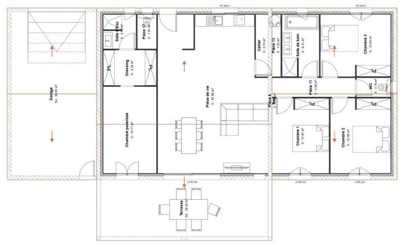 ALLAN : maison 4 chambres sur  1000 m² de terrain