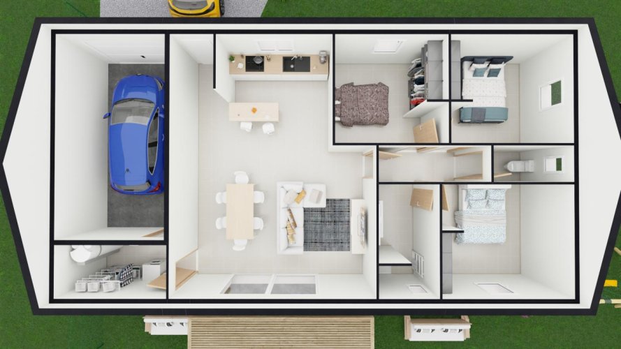 St GERVAIS Sur ROUBION : Maison de  83 m²- 3 chambres + garage + terrasse+ terrain de 400m²