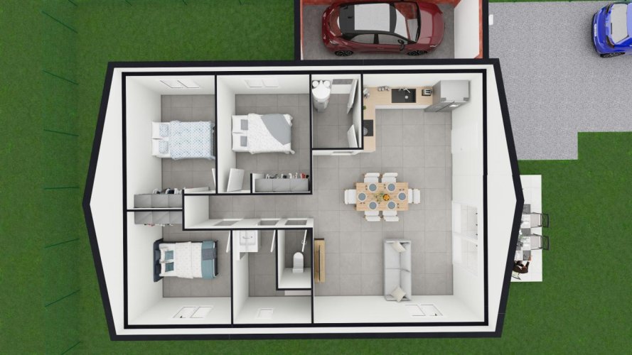 Les GRANGES GONTARDES - Maison de 80 m² sur un terrain de 400m²