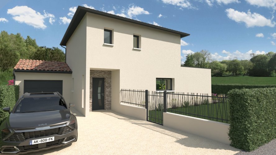 À vendre : Maison neuve contemporaine 120 m² – 4 chambres – Terrain 800 m² – Cruas (07350)