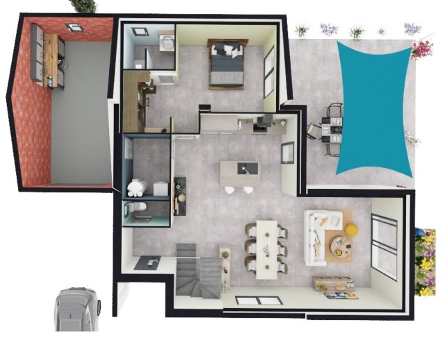 À vendre : Maison neuve contemporaine 120 m² – 4 chambres – Terrain 800 m² – Cruas (07350)