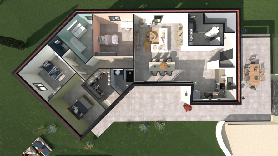 À vendre : Maison contemporaine 115 m² avec terrasse panoramique et grand garage – Saint-Montan (Ardèche)